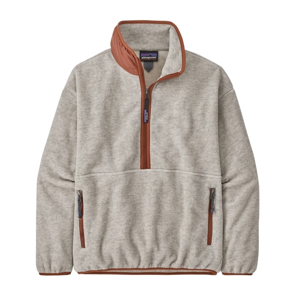Patagonia Women’s Synchilla® Marsupial Pullover, Oatmeal Heather/Sienna, XXL